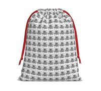 Sac à cordon de serrage réutilisable monochrome de style esquisse de jeu imprimé de jeu, décoration de fête, rangement quotidien, pochette de célébrations