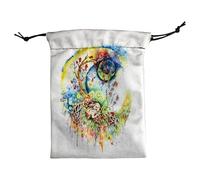 Sac à cordon de tarot - Sac de rangement de tarot, sac de rangement de cartes de tarot de runes celtiques | Sac de carte de Tarot imprimé animal, pochette cadeau Double face couleur, sacs en velours p