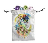 Sac à cordon de tarot - Sacs à cordon pour cartes de tarot imprimés d'animaux | Couleur Sac cadeau double face, sacs en velours portables pour cartes de tarot, dés, bijoux, SXF10#, verwijzen naar de