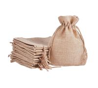 Sac À Cordon En Lin, Pochette Cadeaau Pour Bijoux, Emballage De Bonbons, Sacs Cadeaux, Petite Pochette, Paquet De Rangement De Collations, 20 Pièces/Ensemble