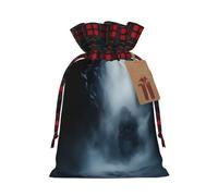 Sac à cordon « Evil In The Mist » pour Noël, anniversaires et fêtes, idéal pour ranger bonbons et autres objets.