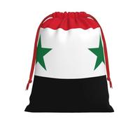 Sac à cordon imprimé drapeau de la Syrie, pochettes à cordon, sacs d'emballage de qualité supérieure pour affaires et événements S