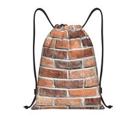 Sac à cordon Old Brick Wall, sac à dos de gym léger pour hommes et femmes.