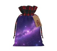 Sac à cordon Purple River Of Stars pour Noël, anniversaires et fêtes, idéal pour ranger bonbons et autres objets.