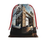 Sac à cordon réutilisable avec cordon de serrage Motif pont de la vieille tour de Londres