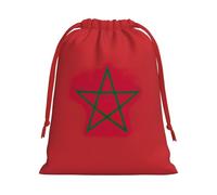Sac à cordon réutilisable avec imprimé drapeau du Maroc pour anniversaire, mariage, organisation quotidienne d'événements