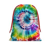 Sac à cordon réutilisable avec imprimé tie-dye hippies, décoration de fête, rangement quotidien, pochette de célébrations