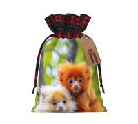 Sac à cordon « Singe idiot » pour Noël, anniversaires et fêtes, pour bonbons et rangements