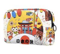 Sac À Cosmétiques Affiche Touristique du Japon Trousse De Toilette De Voyage Trousse De Maquillage pour Femmes
