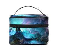 Sac à cosmétiques de voyage 3D avec univers graphique, sac à cosmétiques de voyage, boîte à outils cosmétiques, organisateur de cosmétiques, Noir , Taille unique
