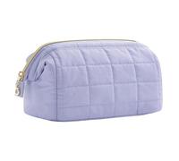 Sac à cosmétiques de voyage, grande capacité, 22,9 x 12,9 x 10,1 cm, sac de voyage multifonction pour cosmétiques, accessoires de toilette, design compact et spacieux, multicolore, pourpre, Voir