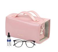 Sac à cosmétiques de voyage - Trousse de maquillage portable, compartiments enroulables pliables | Trousse de toilette avec sacs cosmétiques transparents amovibles, organisateur imperméable en cuir PU