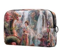 Sac À Cosmétiques Dragon Geisha Japonais Trousse De Toilette De Voyage Trousse De Maquillage pour Femmes