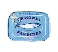 Sac à cosmétiques en boîte de sardine - Organisateur de maquillage, trousse de voyage, sac de rangement pour cosmétiques | Sac de rangement amusant avec motif de sardines en conserve pour, bleu