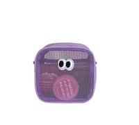 Sac à cosmétiques en Maille Couleur Bonbon, Trousse de Maquillage Mignonne avec Grands Yeux, Pochette de Maquillage Kawaii, Rangement de Toilette Portable(S2)