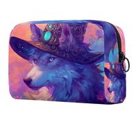 Sac À Cosmétiques Louve Sorcière Colorée Trousse De Toilette De Voyage Trousse De Maquillage pour Femmes