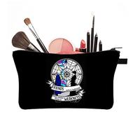 Sac à cosmétiques Mercredi Addams, Maquillage Addams Movie Mercredi Fans Cadeau Addams Movie Merchandising pour Femmes et Filles, Mercredi Noir, Maquillage