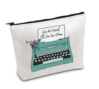 Sac à cosmétiques pour écrivain créatif - Cadeau pour écrivain - Cadeau d'appréciation - Avec fermeture éclair - Sac de voyage pour journaliste (Un poème)