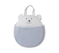 Sac à couches en maille souple Sac à main respirant déclencheur creux Organisateurs Dessin animé Motif ours Mère Multifonction Sac design respirant, bleu