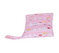 Sac à Couches Sec et Humide à Double Fermeture éclair, Motif Mignon, Rangement de Couches Portable pour Les Voyages, Idéal pour Les Parents, 25 X 20 X 1 Cm (Fondation Ours Blanc)