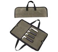 Sac à Couteau, Sac de Couteau 18,5x12 Chef Qui Contient 4, Sacs de Toile de Fermeture à glissière pour Chef Professionnel, Chef Portable avec poignée pour intérieur extérieur