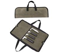 Sac à couteaux, sac à couteaux de chef 18, 5 x 12 pouvant contenir 4 personnes, sacs en toile fermeture éclair pour chefs professionnels, chef portable avec poignée pour intérieur et extérieur