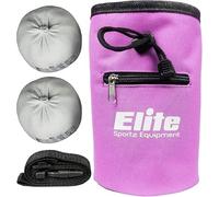 Sac à craie d'escalade avec 2 boules de gypse - Fermeture hermétique avec cordon de serrage et poche sécurisée zippée