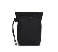 Sac à craie d'escalade en tissu Oxford avec cordon de serrage, accessoire d'extérieur, sac banane pour randonnée, camping, petite récupération (noir)