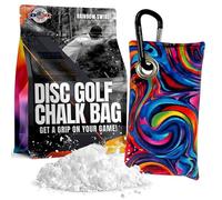 Sac à craie pour Disc Golf | Se fixe au sac avec un mousqueton | Mieux que les sacs à colophane et à la sciure de bois | Améliorez votre prise en main pour plus de cohérence | Accessoires de disque de