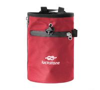Sac à craie pour salle de sport et utilisation en extérieur avec tissu Oxford imperméable, ceinture réglable et cordons de serrage anti-fuite pour une fermeture sécurisée (rouge)