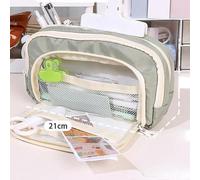 Sac À Crayons De Grande Capacité,Étuis Scolaires Esthétiques Pour Filles,Porte-Papeterie Coréen,Étui À Stylos Pour Enfants,Fournitures Scolaires Pour Étudiants.Green