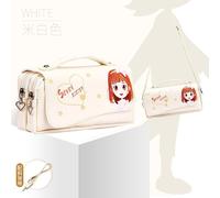 Sac À Crayons En Cuir Pu Pour Filles, Grande Capacité, Multicouche, Mignon, Dessin Animé, Papeterie, Portable Pour Étudiants, Sac À Crayons En Diagonale, Cadeau