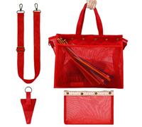 Sac à crochet - Sac de rangement en filet fermé magnétique | Sacs de rangement pour projets de crochets, pour l'extérieur, école, petite amie, épouse, petit ami, sœur, fille