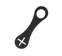 sac à crottes chien - Icoo Noir - silicone - flexible & durable - fixation facile à la laisse - 14x4cm - sacs hygiéniques