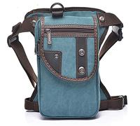 Sac à Cuisses pour l'extérieur, Sac Banane Vintage en Nylon for Homme, Sac Banane décontracté for équipement, Sac de Cuisse, Sac de Hanche ou de Ceinture(Canvas Light Blue)