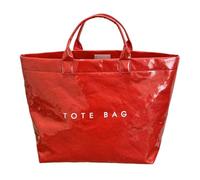 Sac à de en PVC capacité Sac Souchy Y2K Pourse pour femmes Travail de travail (Rouge)
