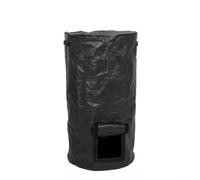Sac à déchets de jardin réutilisable avec couvercle à fermeture éclair et poignée, bac à compost en polyéthylène robuste pour restes de cuisine et débris de cour, sac de compostage extérieur 35 x 60