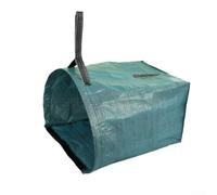 Sac à déchets de jardin réutilisable de 130 litres avec poignées renforcées, conteneur robuste pour débris, pelouse et déchets d'extérieur (noir)