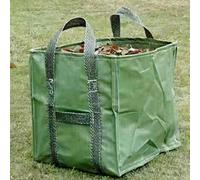 Sac à déchets de jardin, réutilisable et résistant avec poignées, design à grande ouverture, pour un remplissage facile avec des feuilles, du bois, de la terre, vert (60 × 60 × 70 cm)