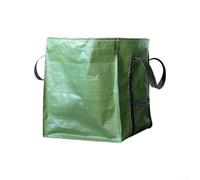 Sac à déchets de jardin robuste tissé industriel durable pour la collecte des feuilles pour les débris de cour, les branches, l'herbe, les pierres, vert, grande capacité (60 x 60 x 70 cm)