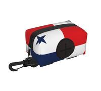 Sac à déchets de voyage pour animal domestique Motif drapeau du Panama Rangement pratique Convient pour la laisse, avec fermeture éclair, facile à transporter lors de vos déplacements.