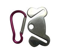 Sac à déjections canines en métal avec clip mains libres pour promener et courir en plein air et pratique pour les déjections canines