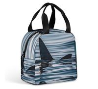 Sac à déjeuner à eau en forme d'aileron de requin pour homme et femme, sac fourre-tout isotherme portable avec poignée, étanche, réutilisable, pour le travail, le pique-nique, les voyages