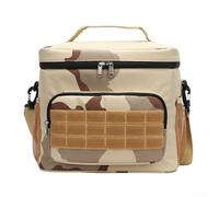 Sac à déjeuner avec isolation épaisse, tissu Oxford résistant à l'eau pour les plaisirs en plein air (camouflage désert)