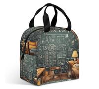 Sac à déjeuner de mathématiques pour adulte, sac fourre-tout isotherme étanche avec fermeture éclair et plusieurs poches, grande capacité pour bureau, travail, pique-nique