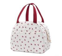 Sac à déjeuner grande capacité 27 x 22 x 15 cm (Stitchlarge cher) | Extérieur en coton doux, lavable en machine, 27 x 22 x 15 cm, rose, blanc, bleu, rouge