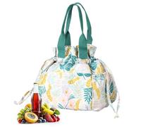 Sac à déjeuner isolé - Sac à cordon, fourre-tout thermique, compartiment de transport avec fermeture facile d'accès | Rangement de voyage pour pique-nique, pour lieu de travail, randonnée, Camping, av