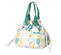 Sac à déjeuner isotherme, 22,5 x 18 x 24 cm, tissu polyester avec cordon de serrage en coton perlé et PE EVA pour la pêche, le pique-nique, les voyages, la randonnée, le camping