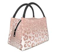 Sac à déjeuner isotherme à paillettes or rose pour homme et femme