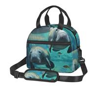 Sac à déjeuner isotherme avec imprimé lamantins des Antilles pour homme et femme, sac isotherme pour l'école, le pique-nique, le travail en plein air